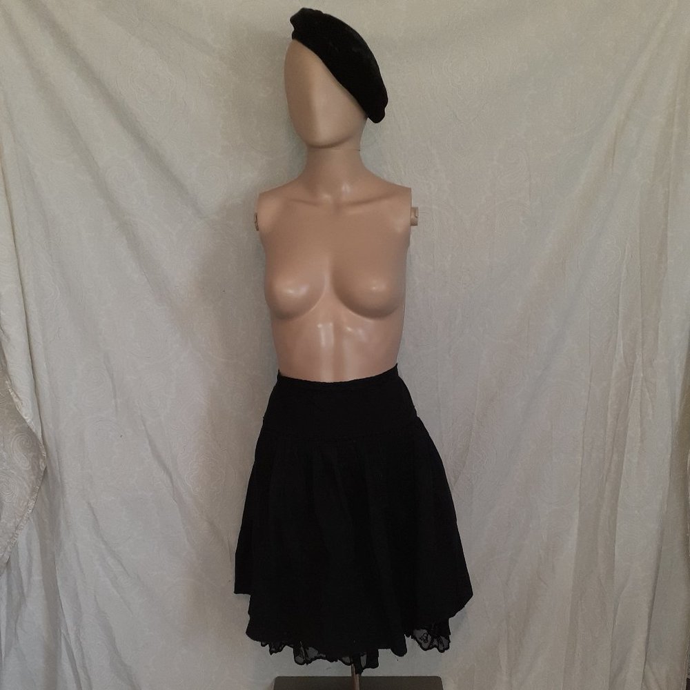 forever 21 high waist midi with lace underlay